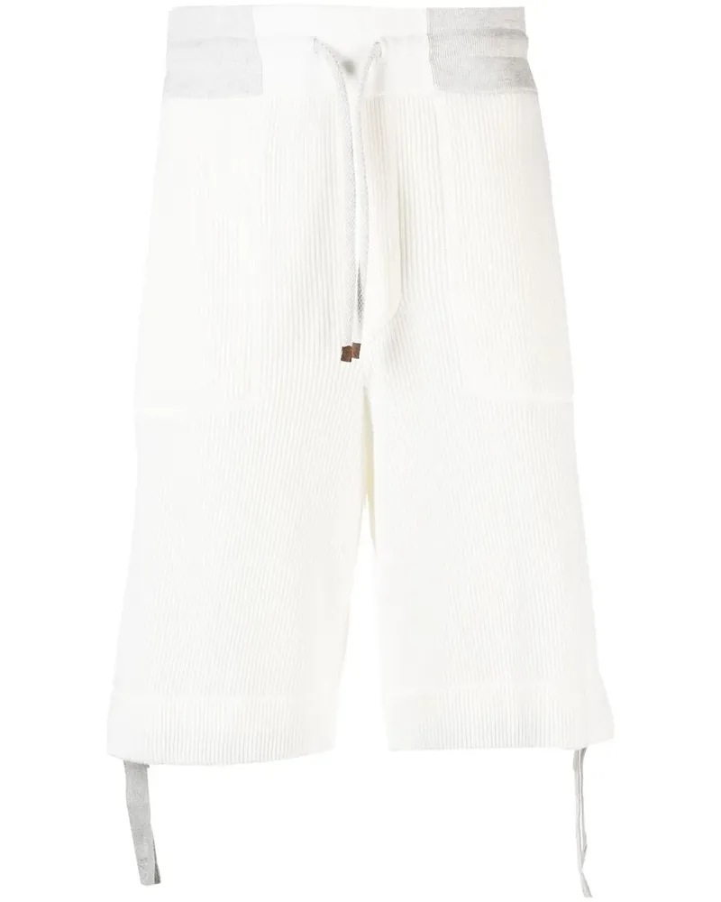 Brunello Cucinelli Gestrickte Bermudas - Weiß Weiß
