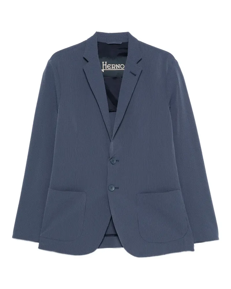 Herno notched-lapel blazer - Blau Blau