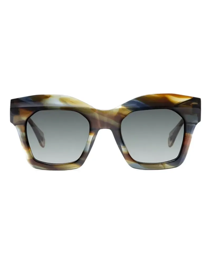 GIGI STUDIOS geometric-frame sunglasses - Braun Braun
