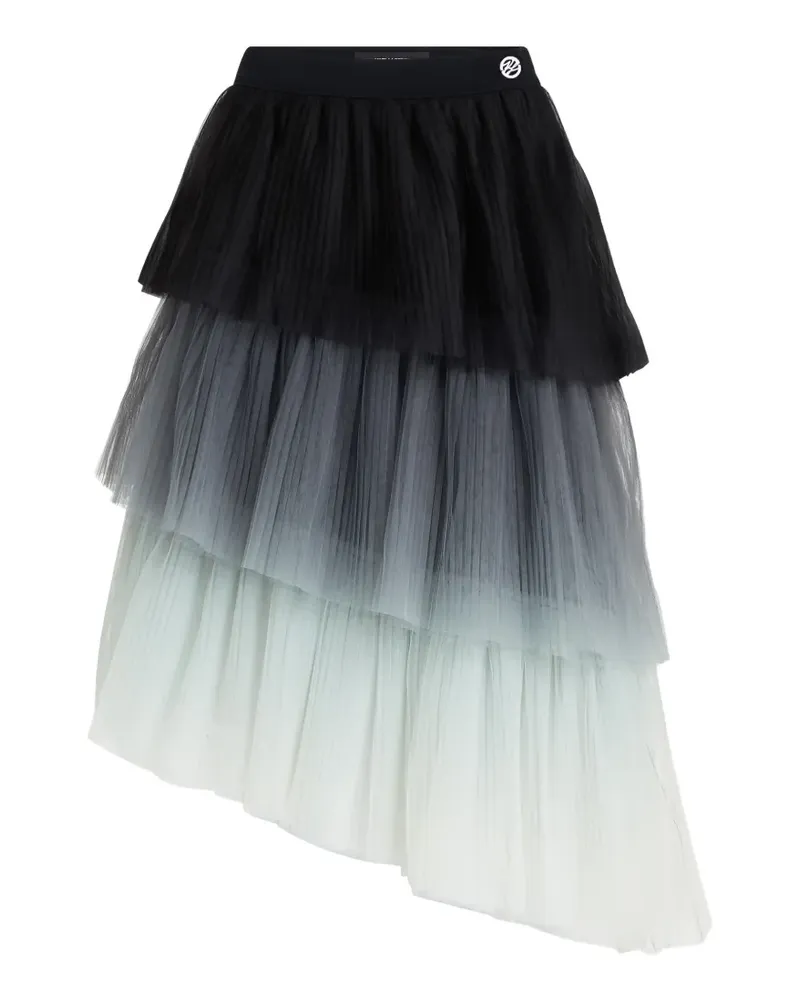 Karl Lagerfeld asymmetric tiered midi skirt - Schwarz Schwarz