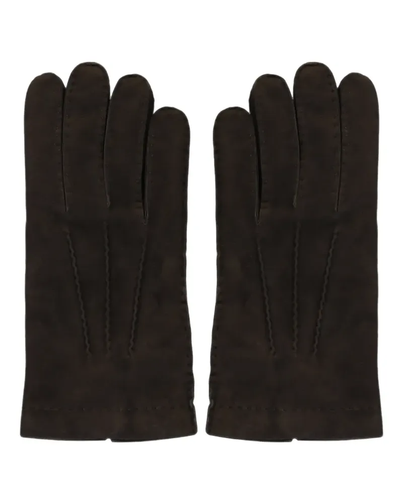 MOORER topstitched gloves - Braun Braun