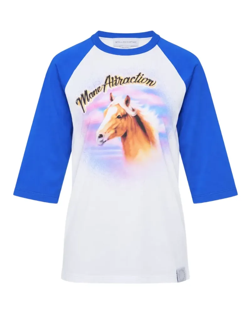 Stella McCartney Airbrushed Horse T-Shirt - Weiß Weiß