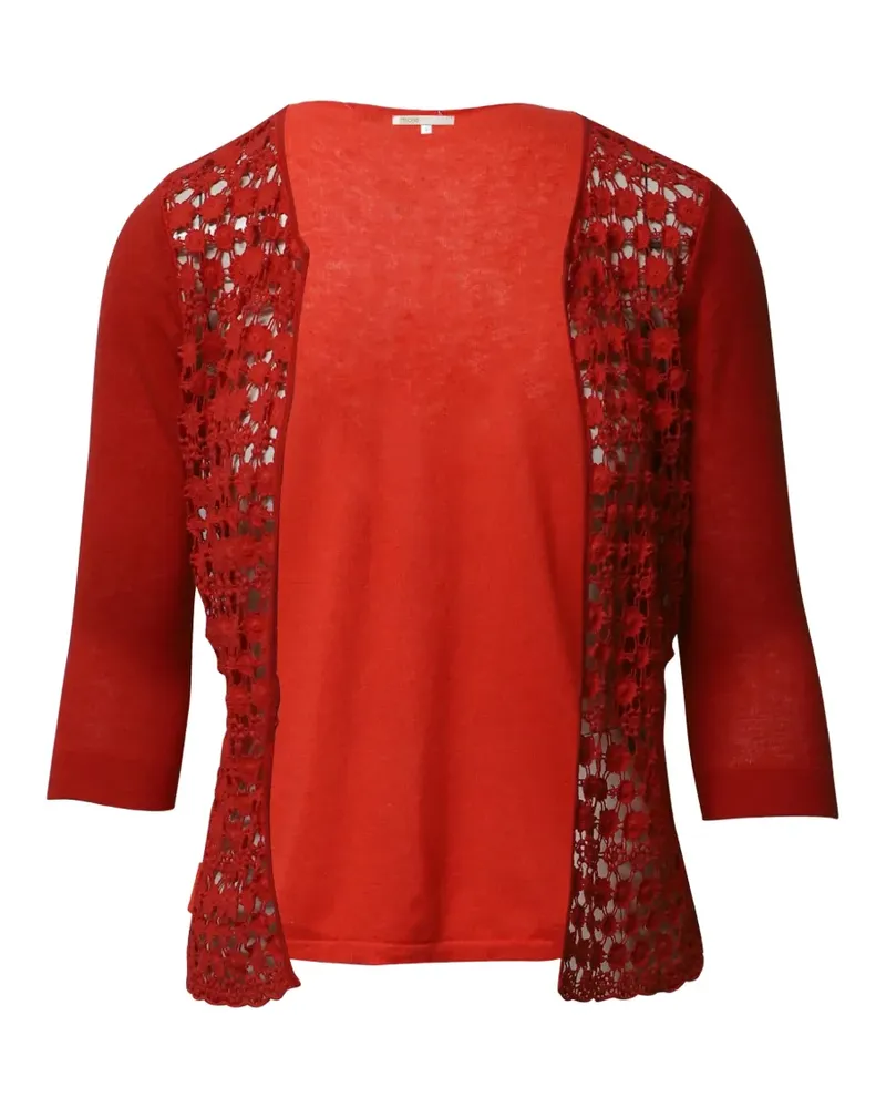 Maje crochet-trim cotton cardigan - Rot Rot