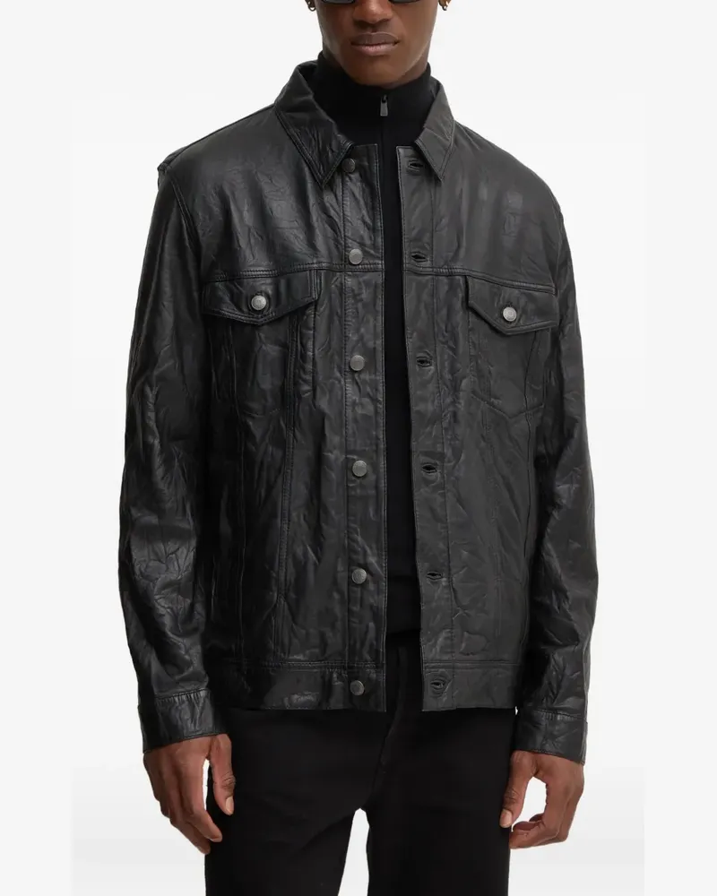 Zadig & Voltaire Lederjacke mit Knopfverschluss - Schwarz Schwarz