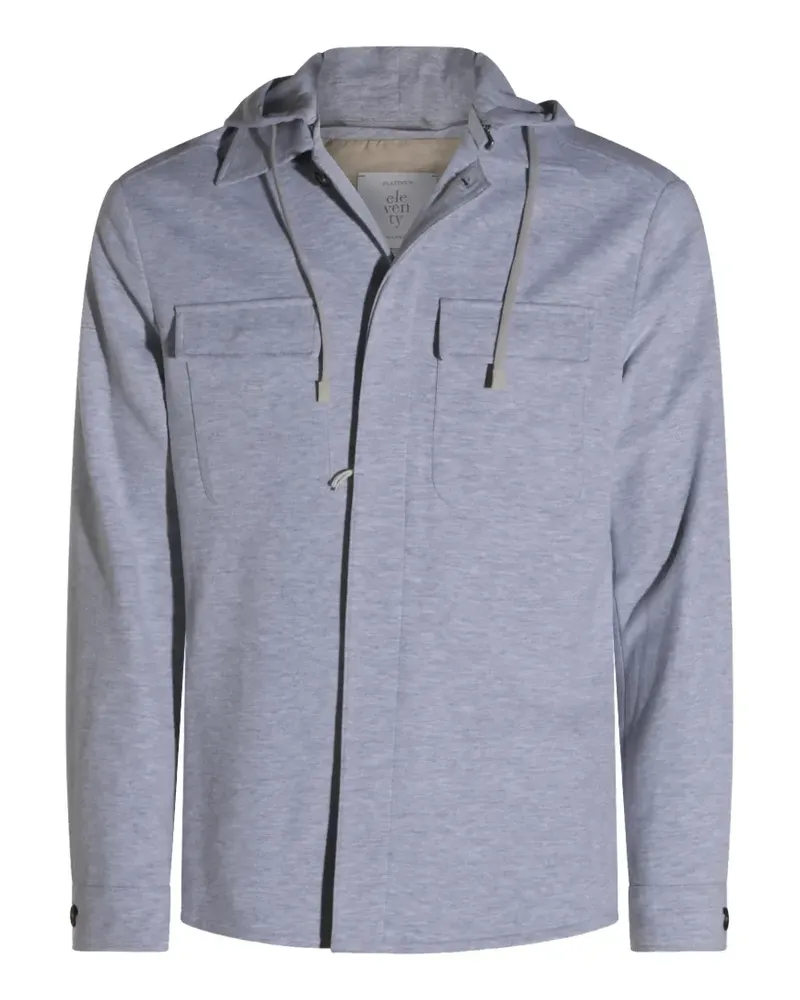 Eleventy Kapuzenjacke mit Brusttaschen - Grau Grau