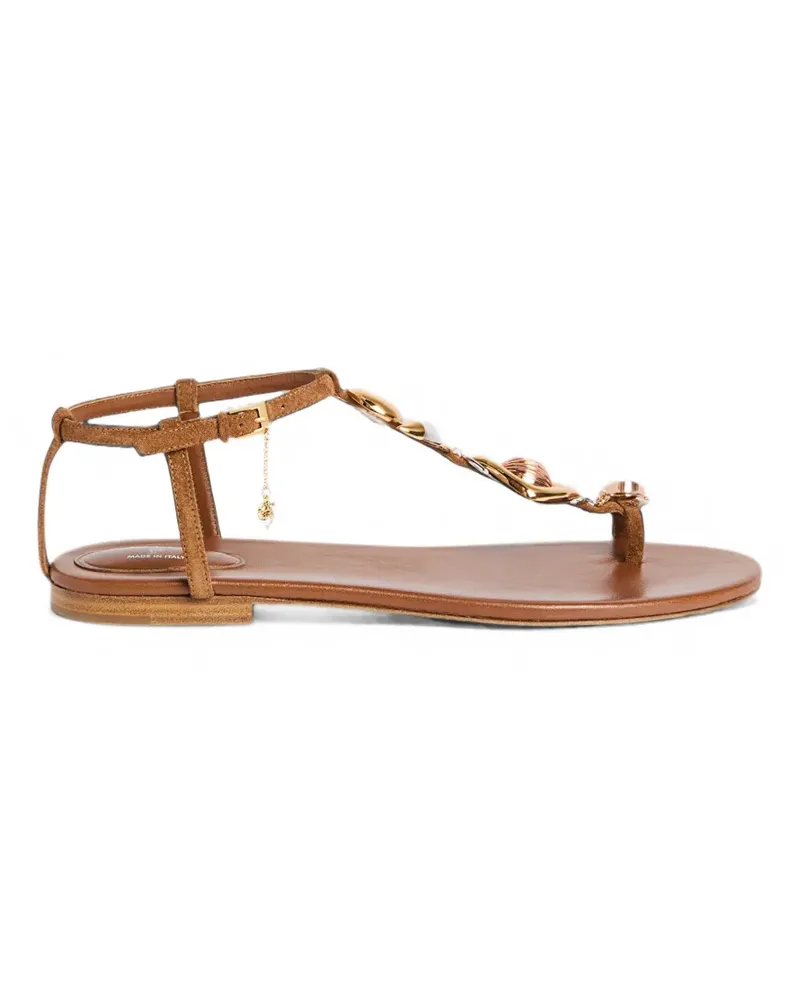 Emilio Pucci Bijoux leather sandals - Braun Braun