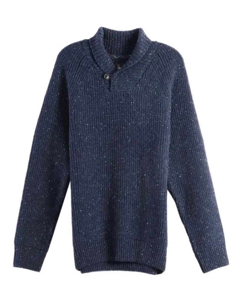 Barbour Melierter Pullover mit Schalkragen - Blau Blau