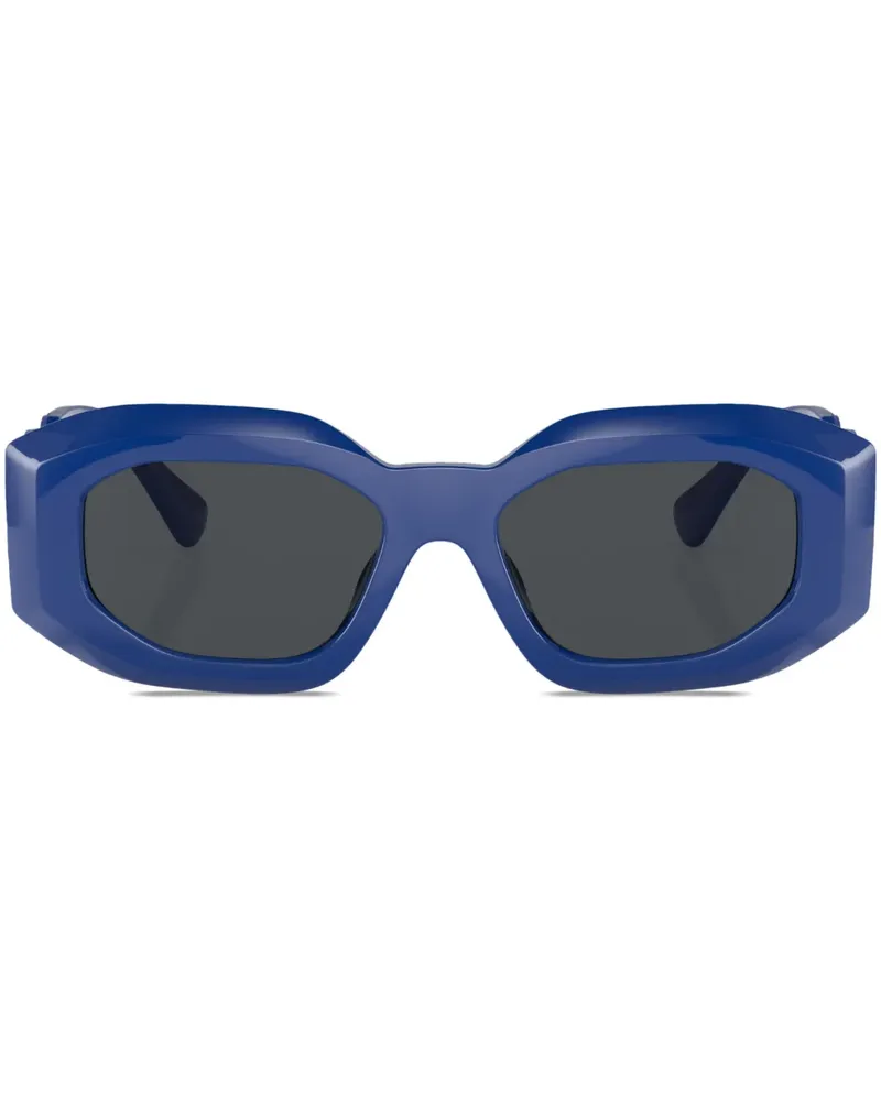 Versace Sonnenbrille mit geometrischem Gestell - Blau Blau