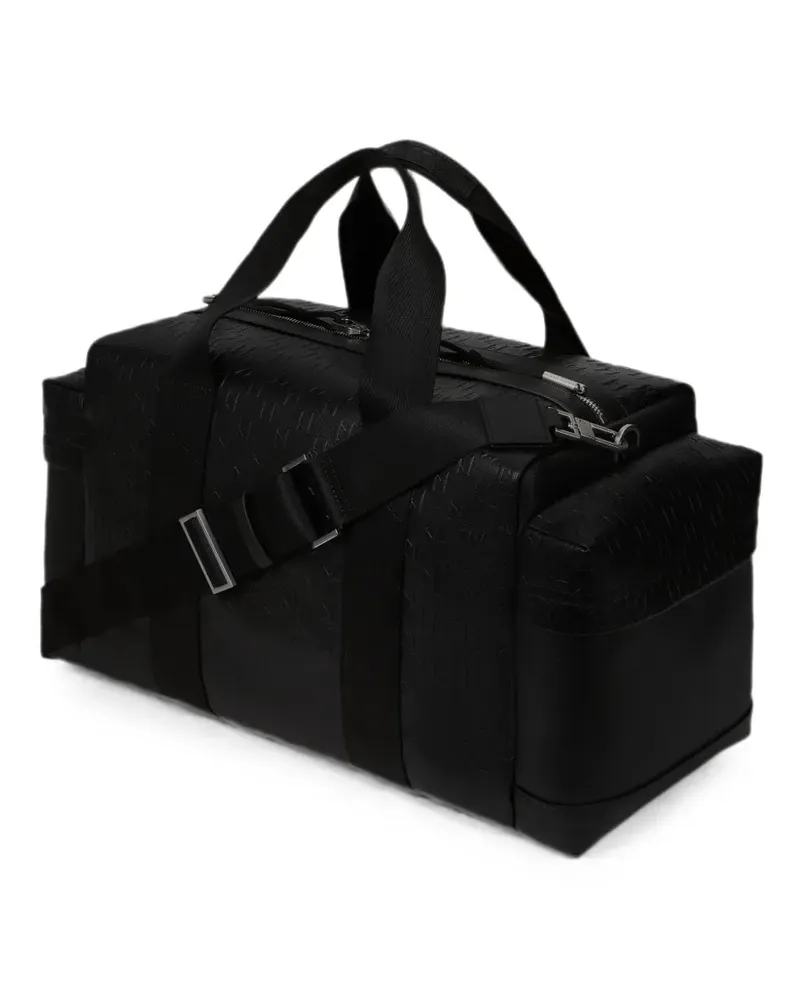 Karl Lagerfeld Perforierte Reisetasche mit Monogramm - Schwarz Schwarz