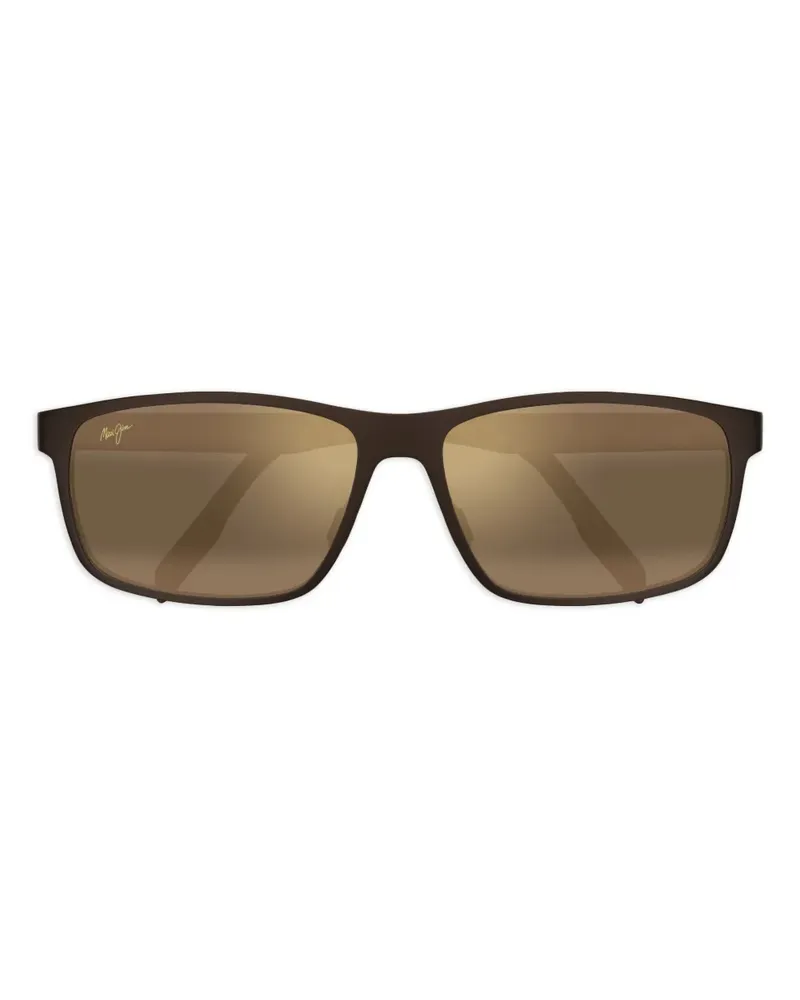 Maui Jim Anemone Sonnenbrille mit eckigem Gestell - Braun Braun