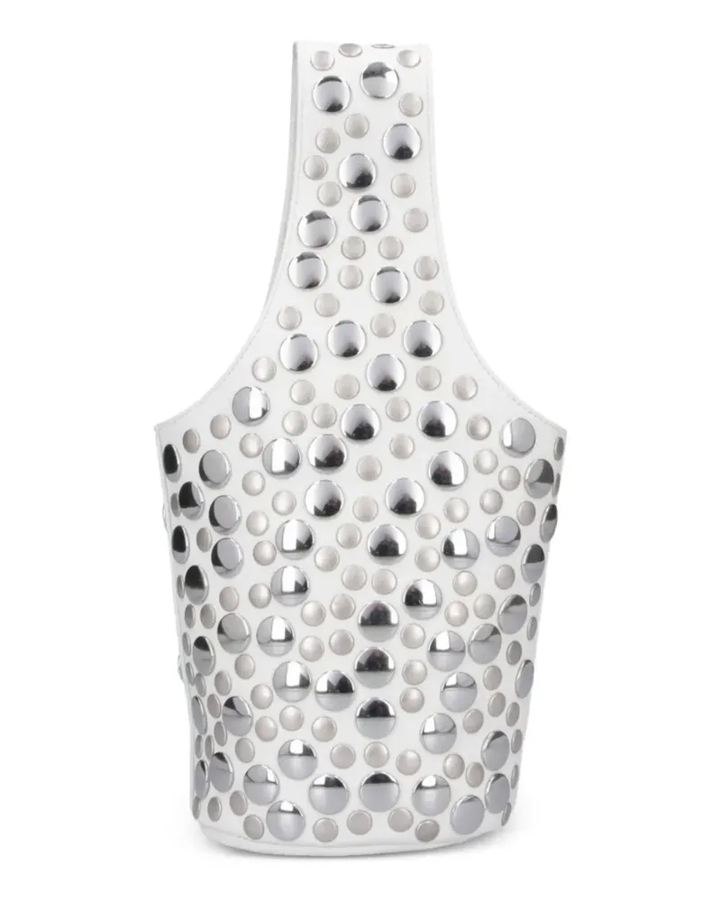 KHAITE Livia stud-embellishment tote bag - Weiß Weiß