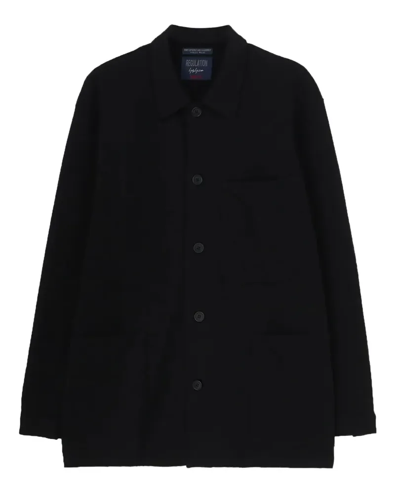 Yohji Yamamoto Jacke mit aufgesetzter Tasche - Schwarz Schwarz