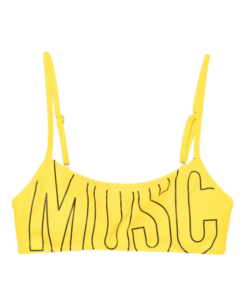 Moschino logo-print bikini top - Gelb Gelb