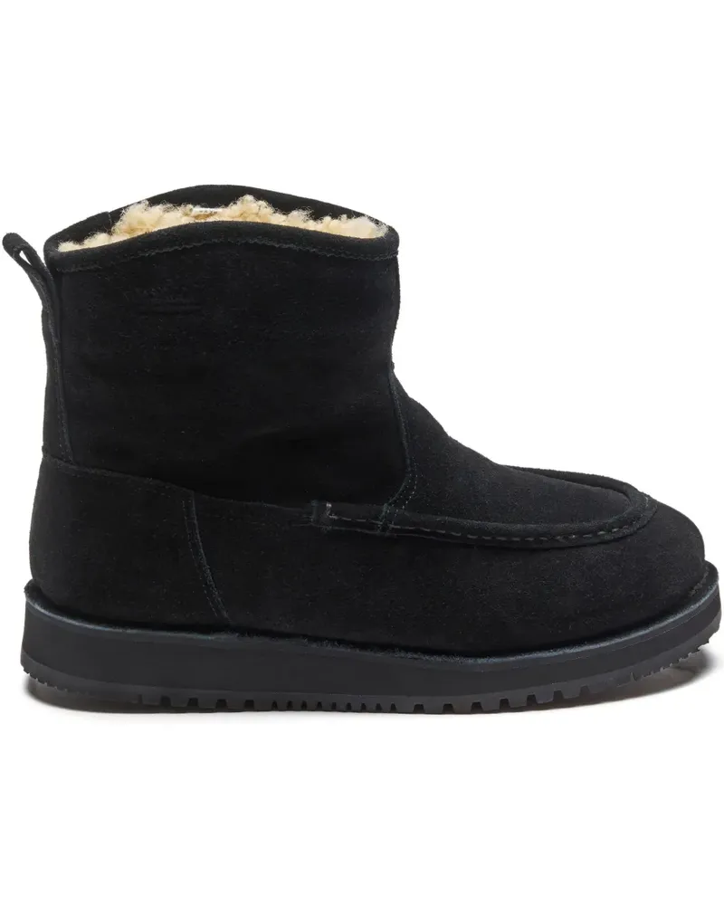 SUICOKE Stiefel aus Wildleder mit Shearling - Schwarz Schwarz