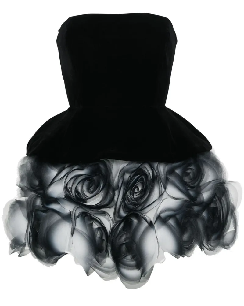 Ana Radu Schulterfreies Minikleid - Schwarz Schwarz