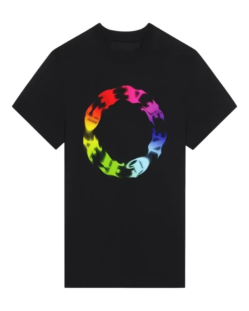 Givenchy T-Shirt mit Kreis-Logo - Schwarz Schwarz