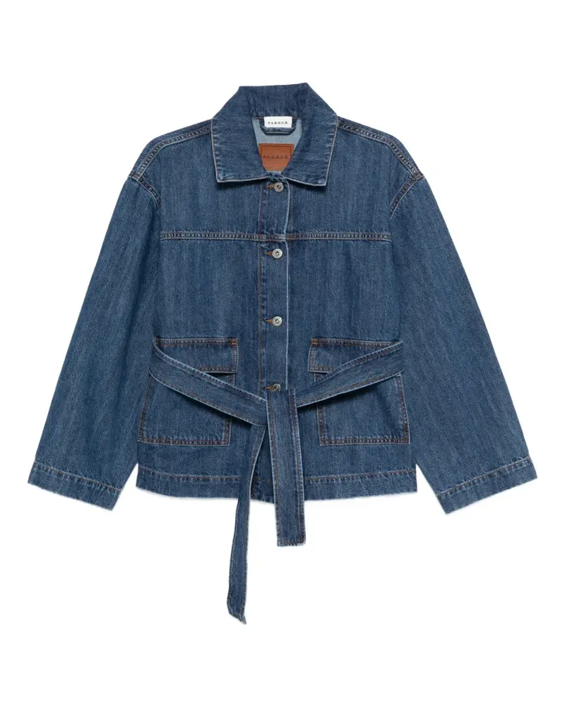 P.A.R.O.S.H. P.A.R.O H. Cojin belted denim jacket - Blau Blau