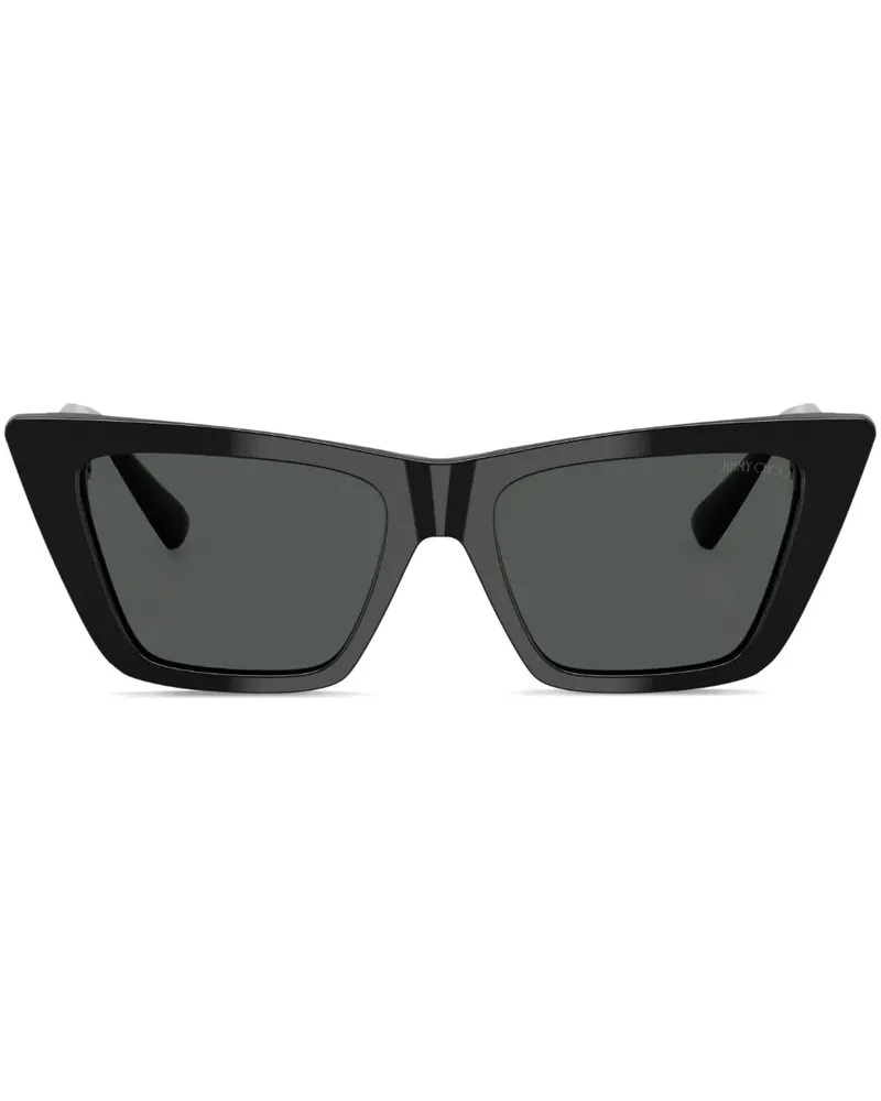 Jimmy Choo Sonnenbrille mit Logo-Print - Schwarz Schwarz