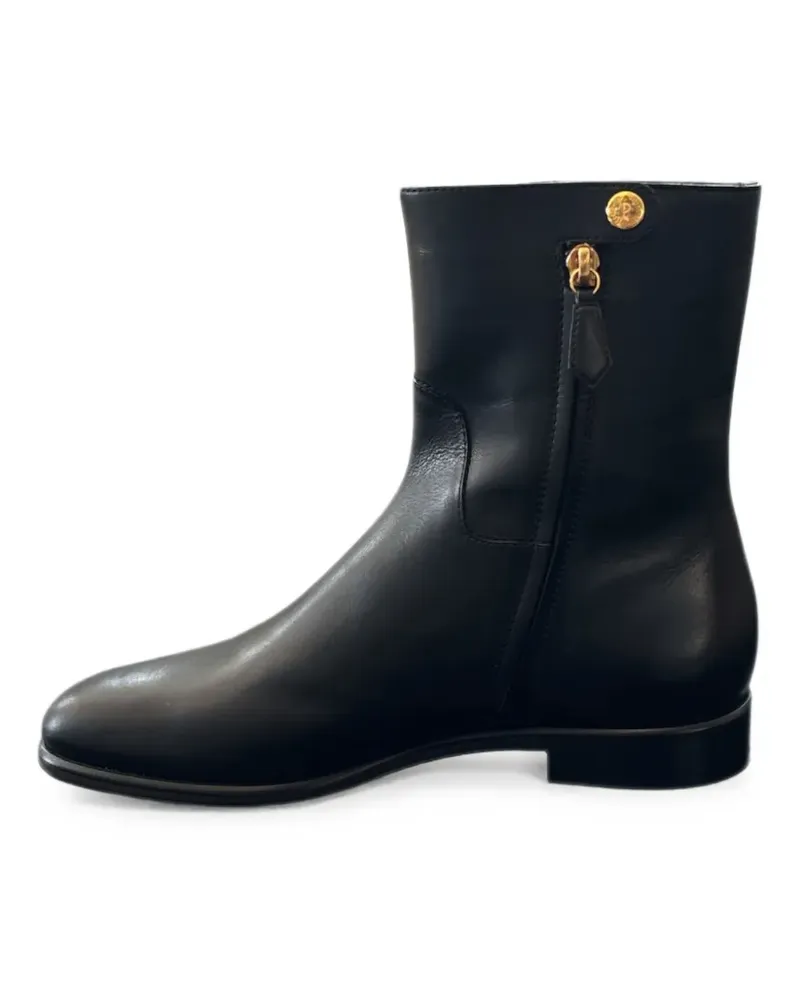 Pollini logo-plaque ankle boots - Schwarz Schwarz