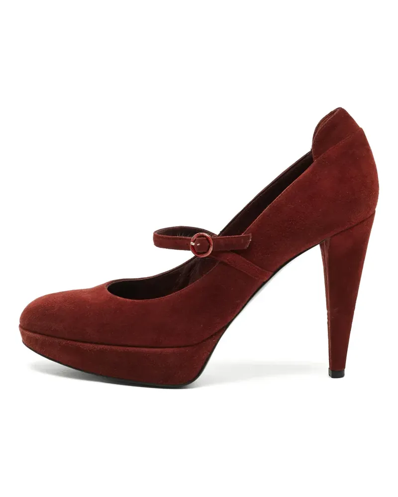 Sergio Rossi 2008 Mary Janes mit Plateau - Rot Rot