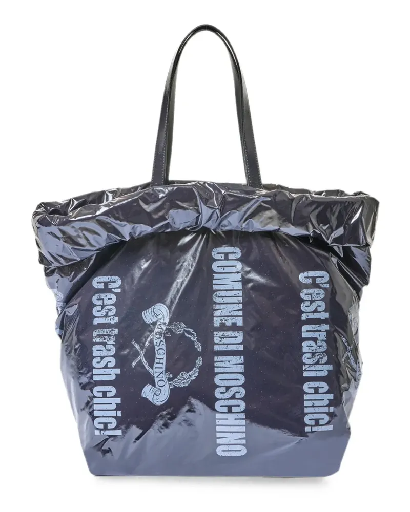 Moschino Trash Chic Tote Bag mit Logo - Schwarz Schwarz