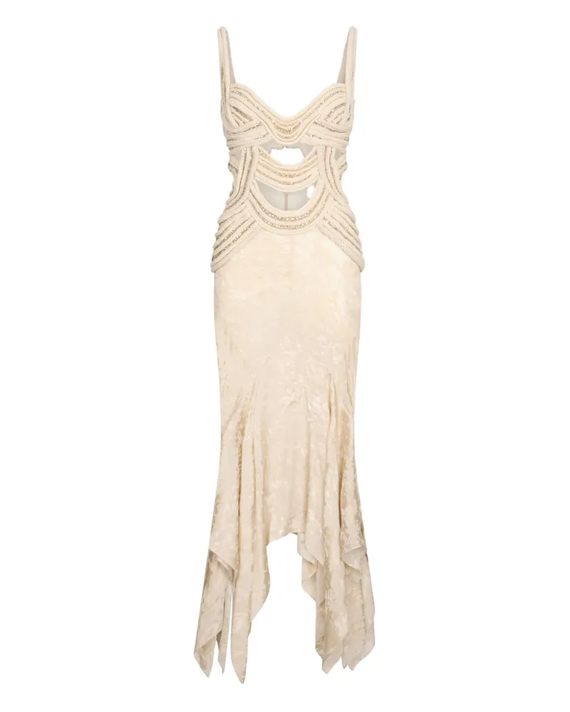 Roberto Cavalli Kleid mit Kordelverzierung - Nude Nude
