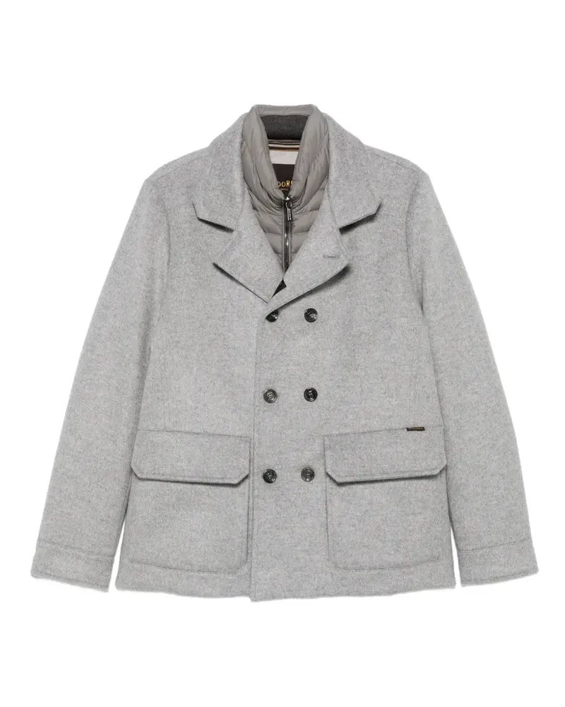 MOORER double-breasted notched-lapel jacket - Grau Grau