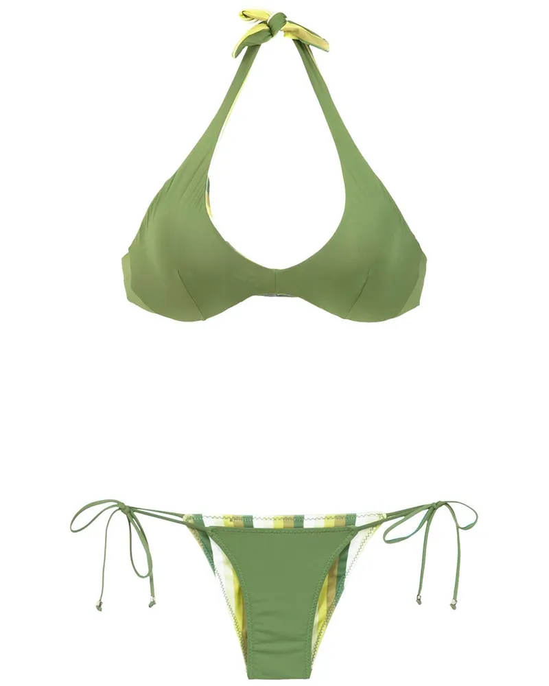 Amir Slama Wendbarer Bikini - Grün Grün