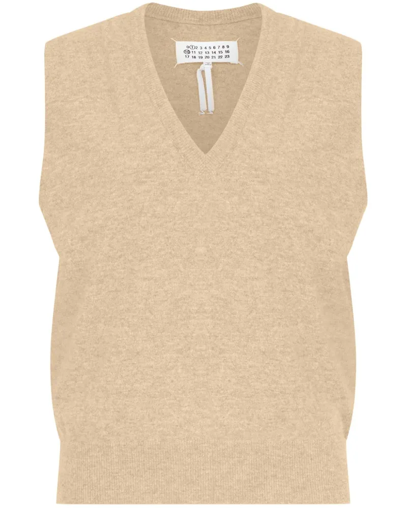 Maison Margiela Pullunder mit V-Ausschnitt - Nude Nude