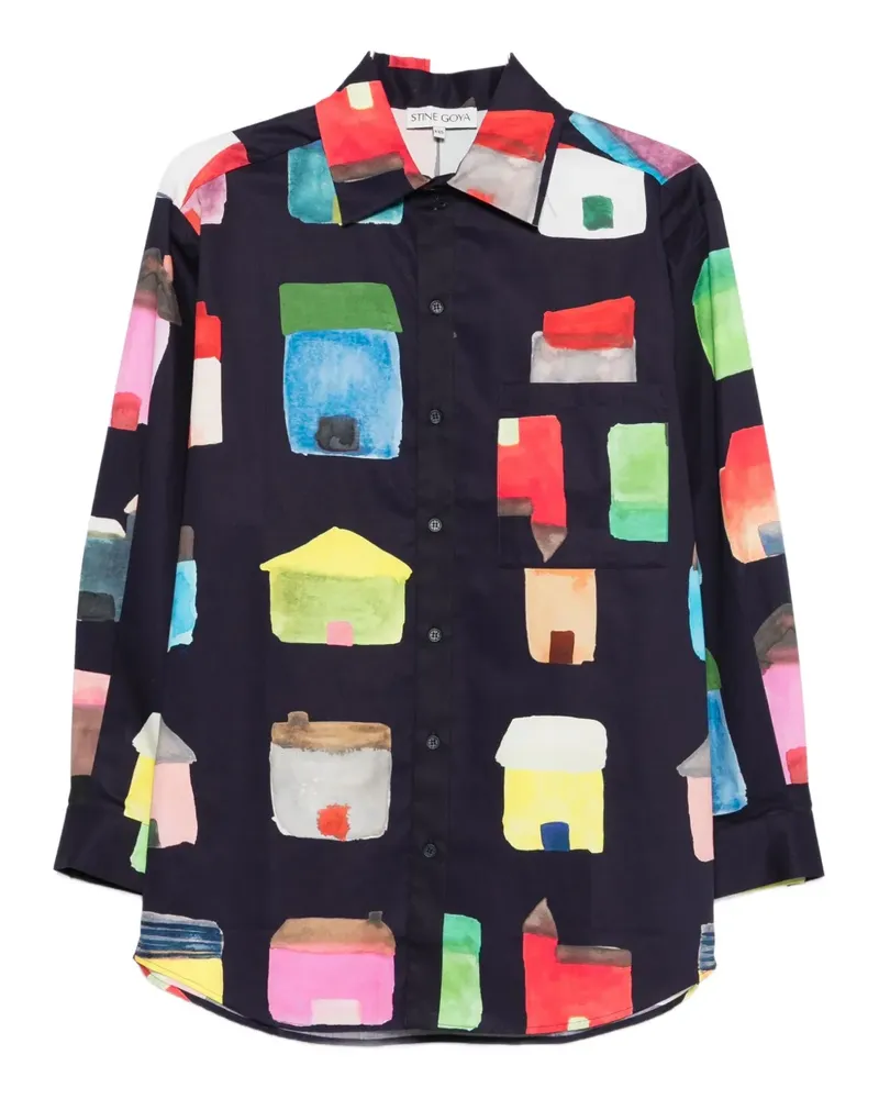 Stine Goya house-print shirt - Schwarz Schwarz