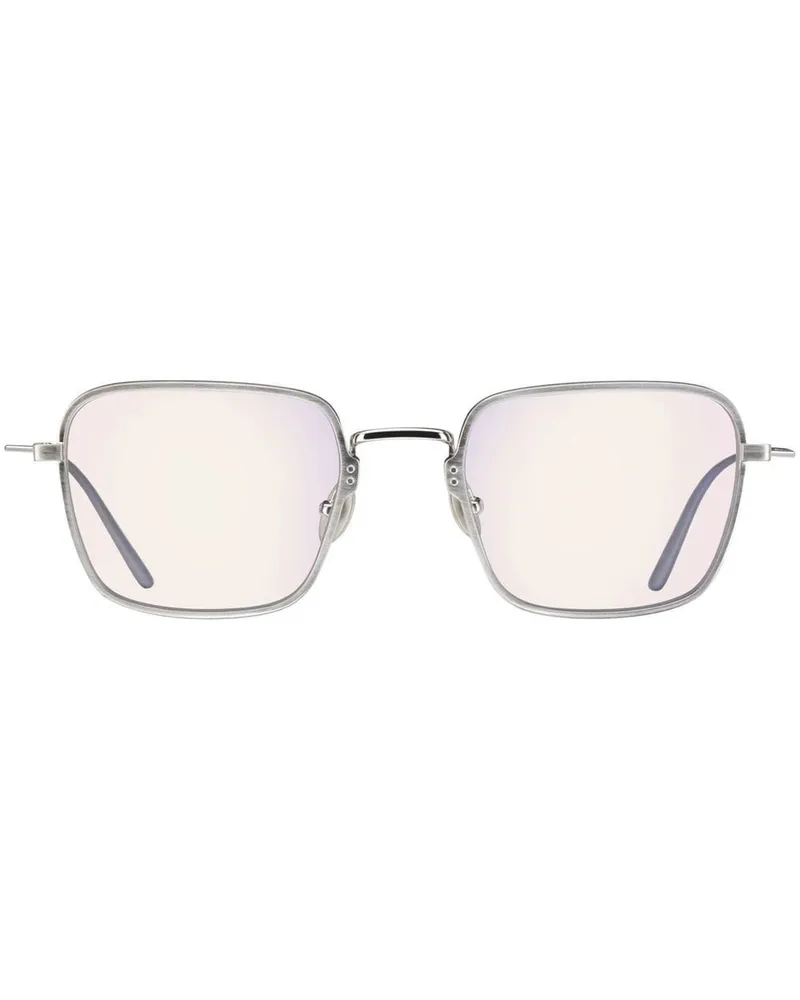 Prada Sonnenbrille mit eckigem Gestell Silber