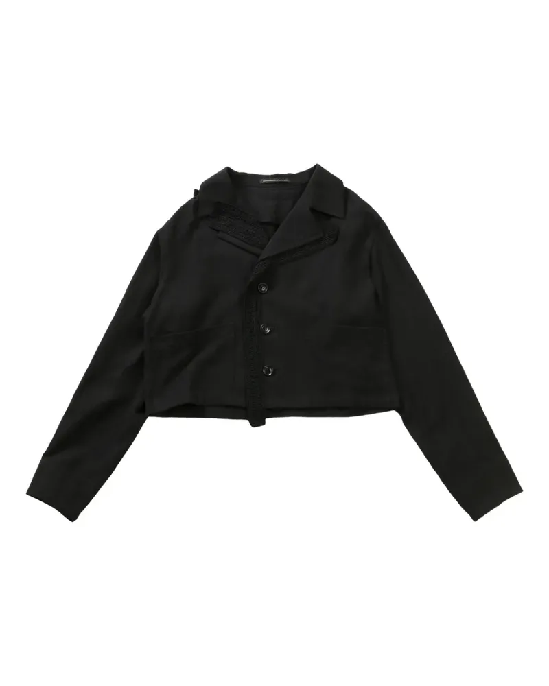 Yohji Yamamoto cropped shirt jacket - Schwarz Schwarz