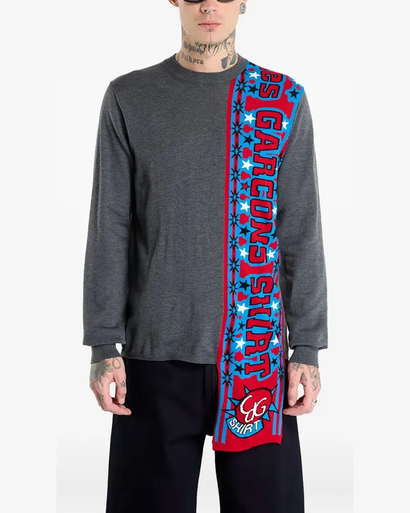 Comme des Garçons scarf-detailed top - Grau Grau