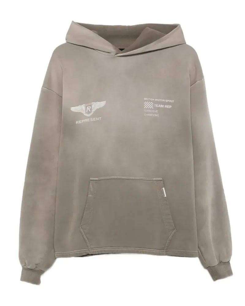 REPRESENT Hoodie mit Logo-Patch - Nude Nude