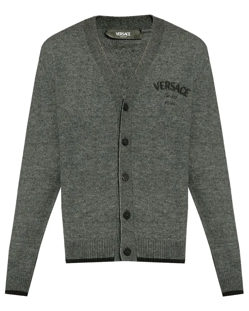 Versace Milano Stamp Cardigan Grau