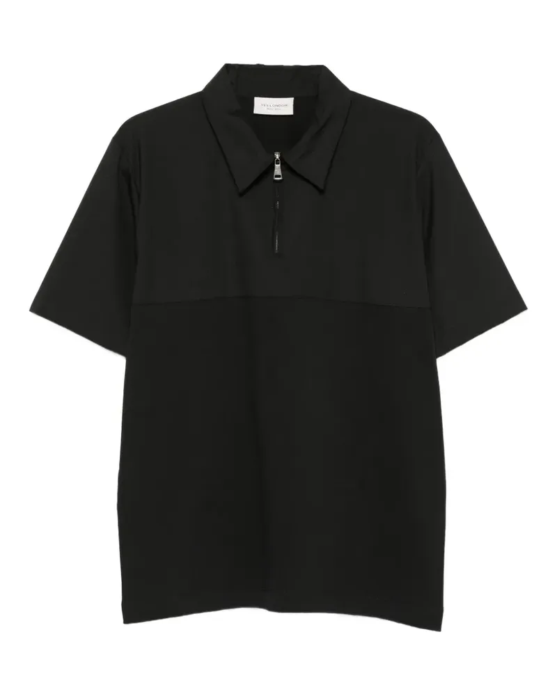 Yes London zipped polo shirt - Schwarz Schwarz