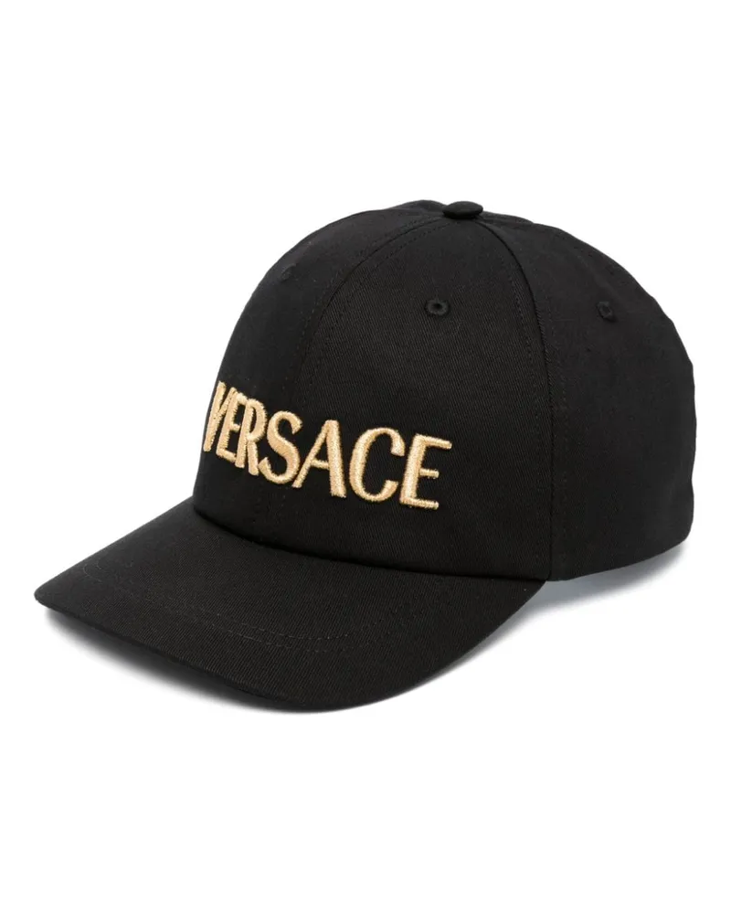 Versace Baseballkappe mit Logo-Stickerei - Schwarz Schwarz