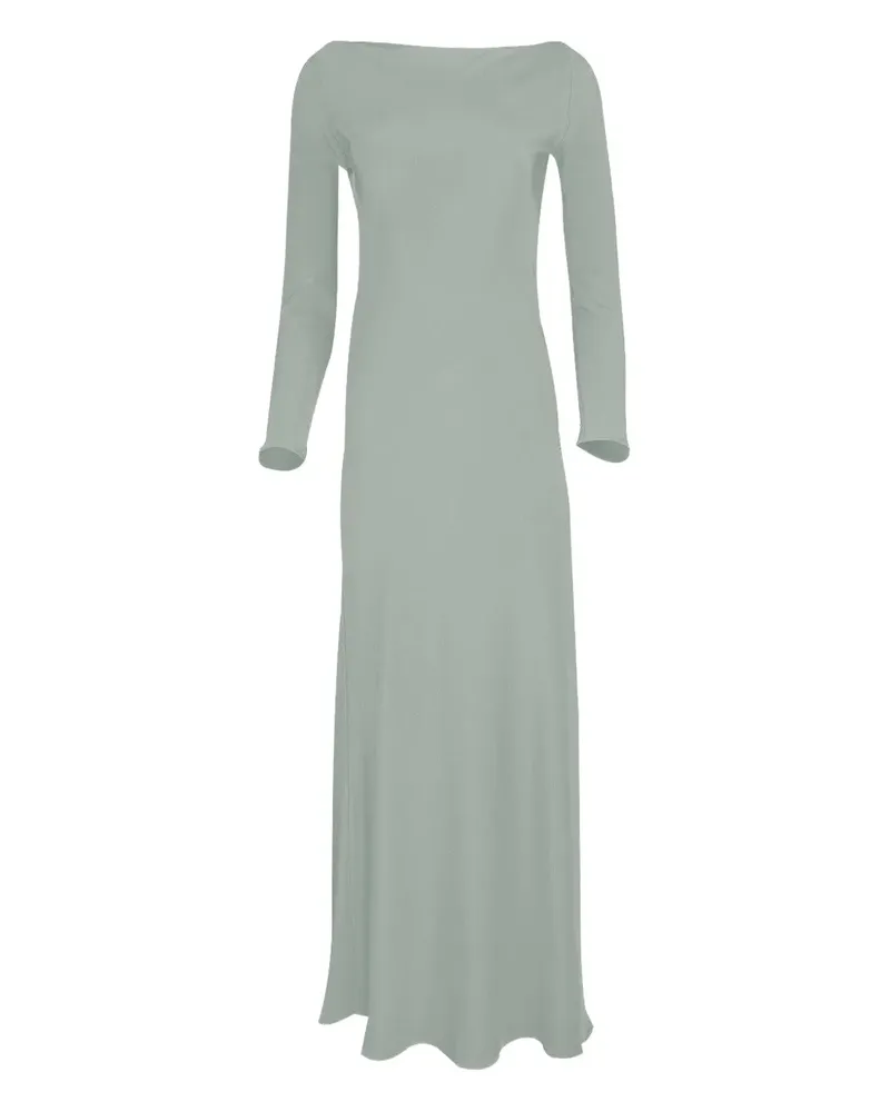 Peter Cohen boat-neck long-sleeve maxi dress - Grün Grün