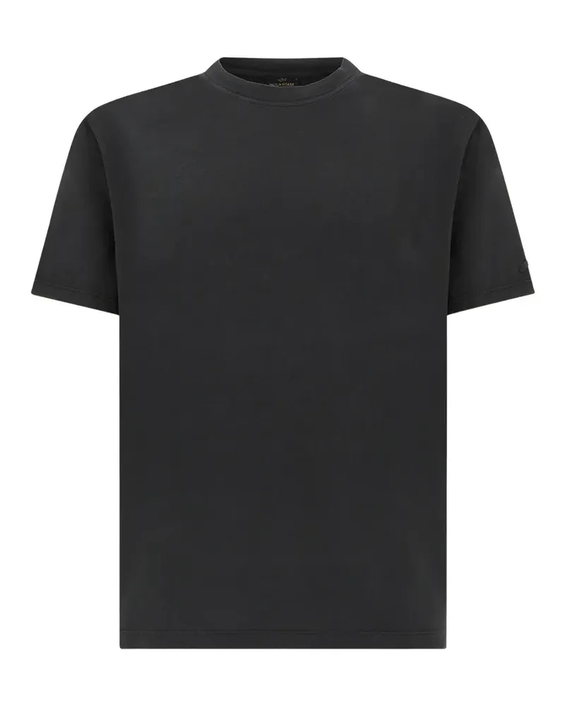 Paul & Shark garment-dyed jersey T-shirt - Schwarz Schwarz
