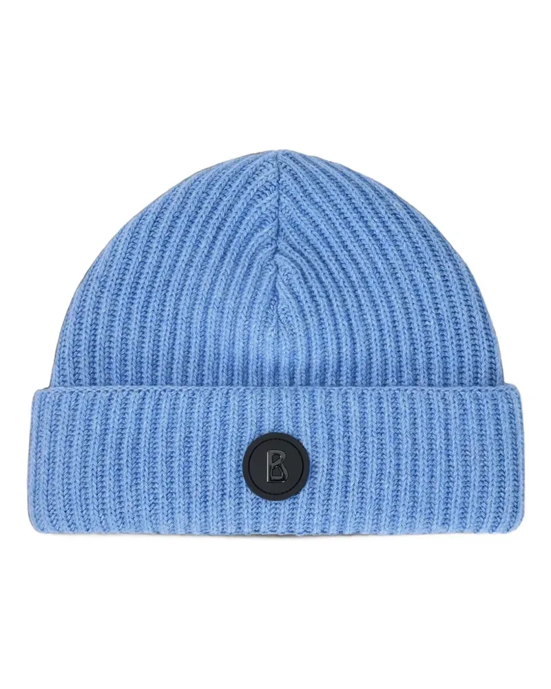 Bogner Gustav's Beanie mit Logo-Patch - Blau Blau