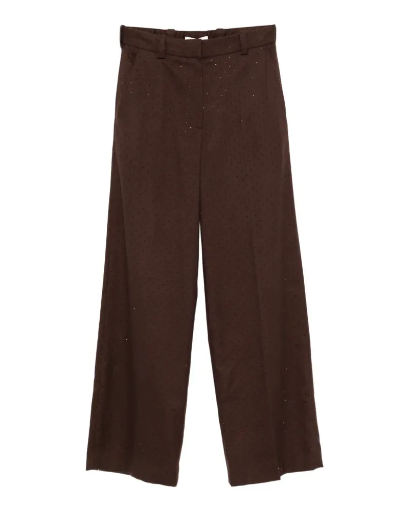 Maje Straight-Leg-Hose mit Strass - Braun Braun