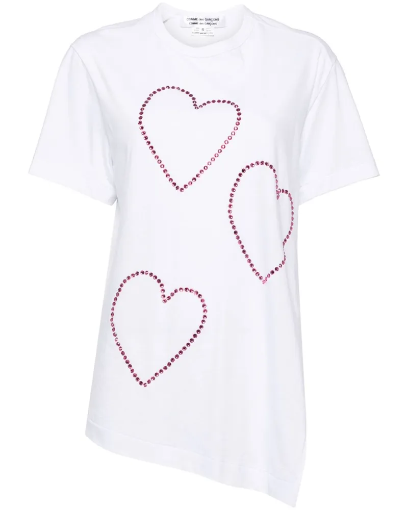 Comme des Garçons T-Shirt mit Herz - Weiß Weiß