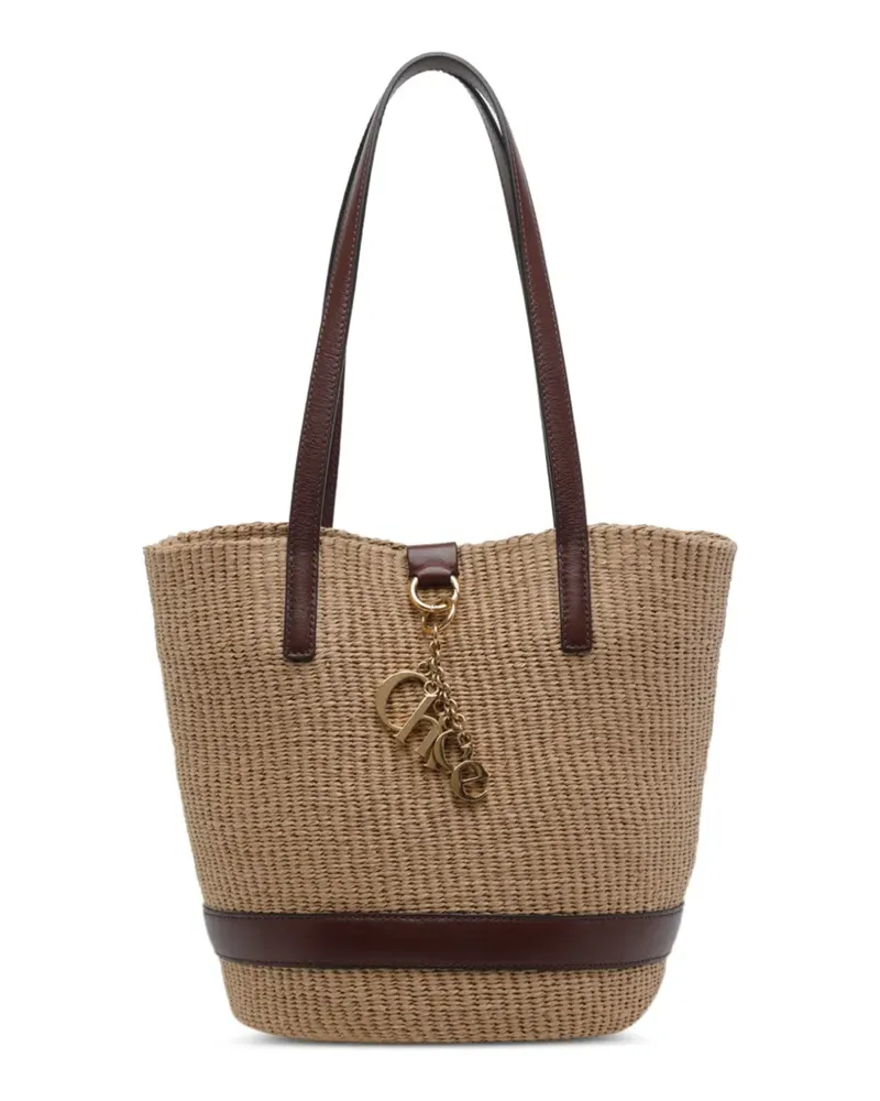 Chloé Charms logo-pendant tote bag - Nude Nude