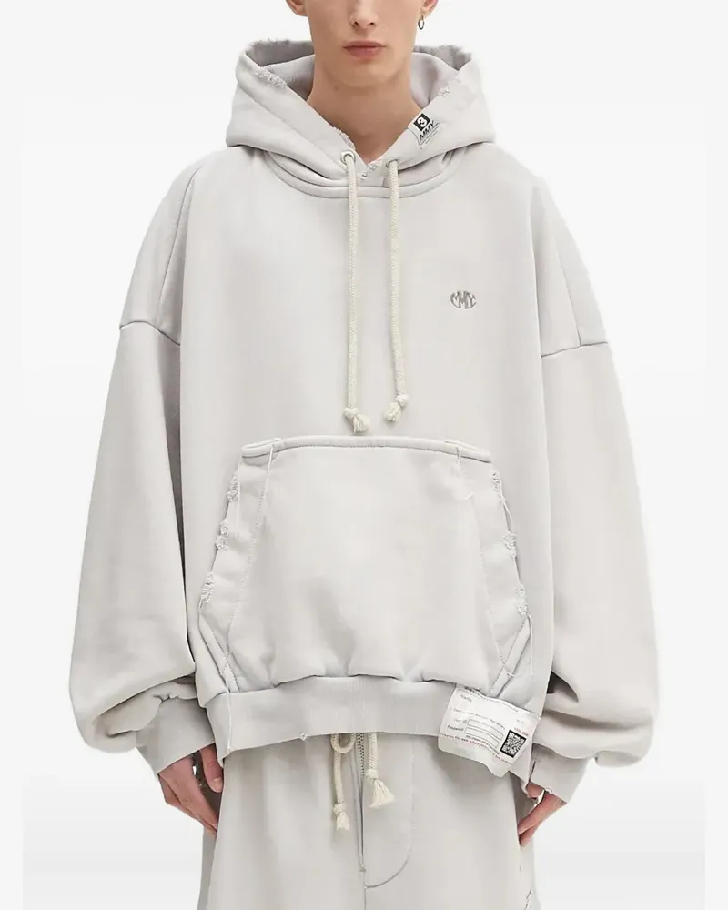 MIHARAYASUHIRO Hoodie mit Tasche und Fransen - Grau Grau