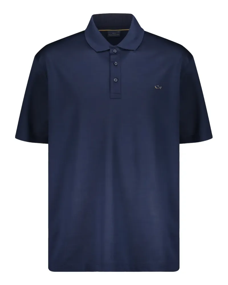 Paul & Shark Poloshirt mit Logo-Patch - Blau Blau