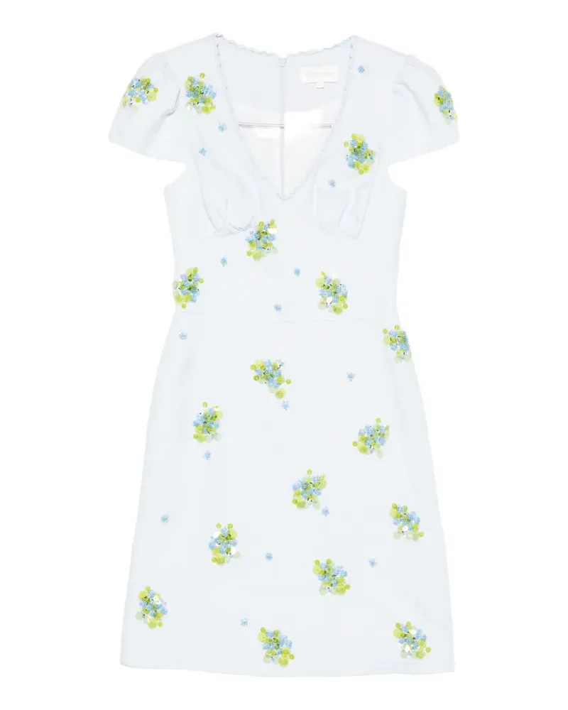 SHUSHU/TONG V-neck mini dress - Blau Blau