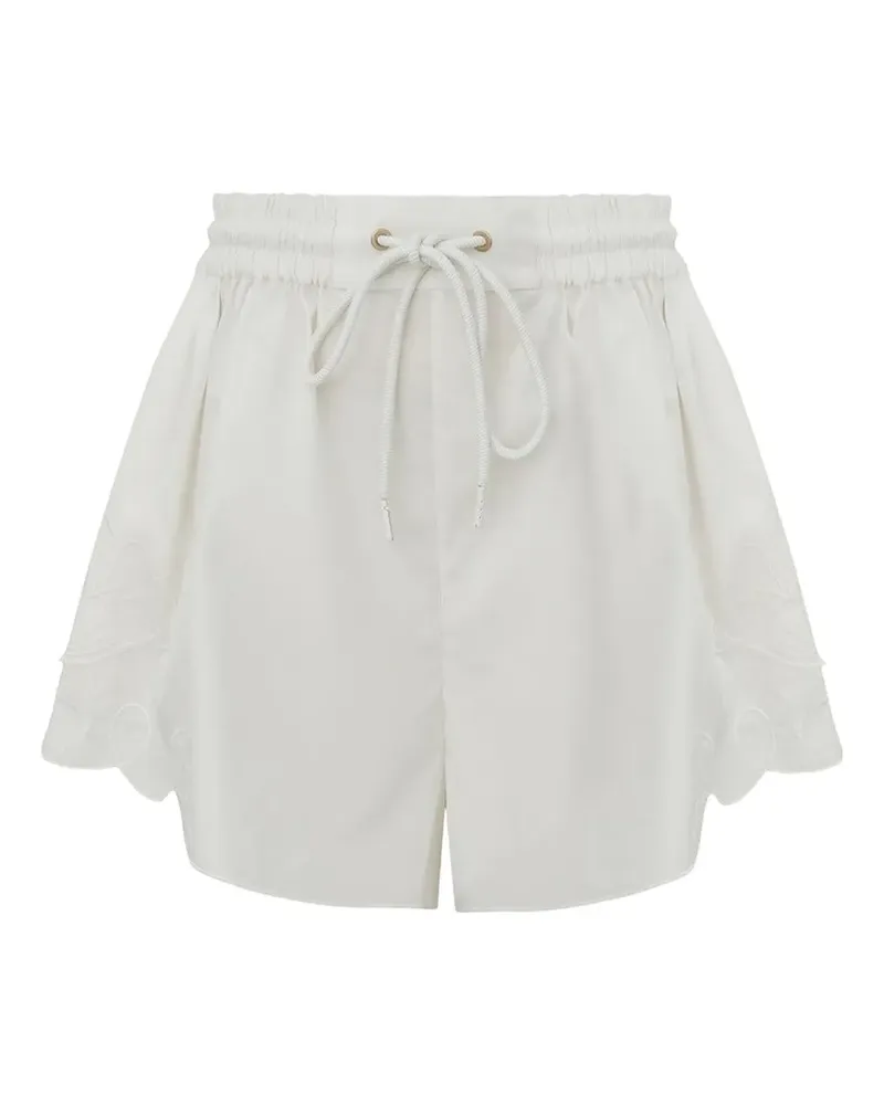Zimmermann Shorts mit Wellensaum - Weiß Weiß