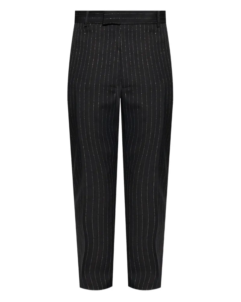 Alexander McQueen Hose mit Nadelstreifen - Schwarz Schwarz