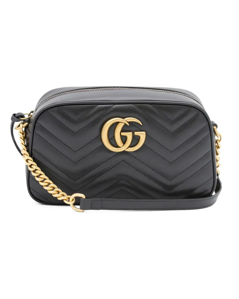 Gucci Kleine GG Marmont Schultertasche - Schwarz Schwarz
