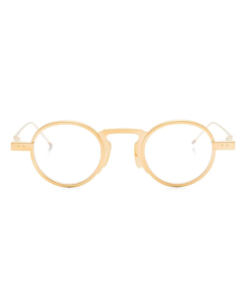 Thom Browne Brille mit rundem Gestell - Gold Gold